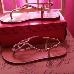 Gold Guess Sandals